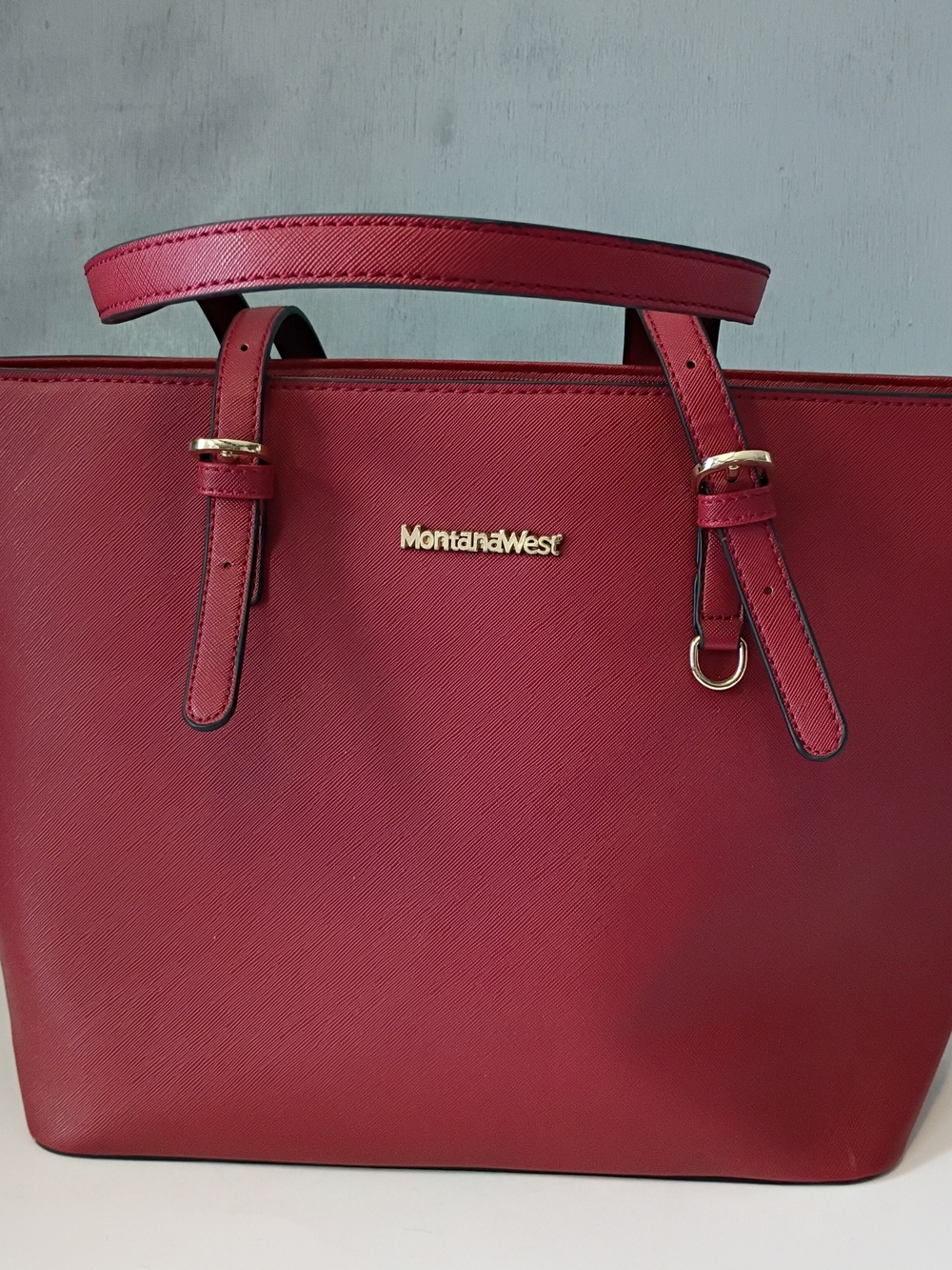 Montana West Women's Red Structured Tote Bag